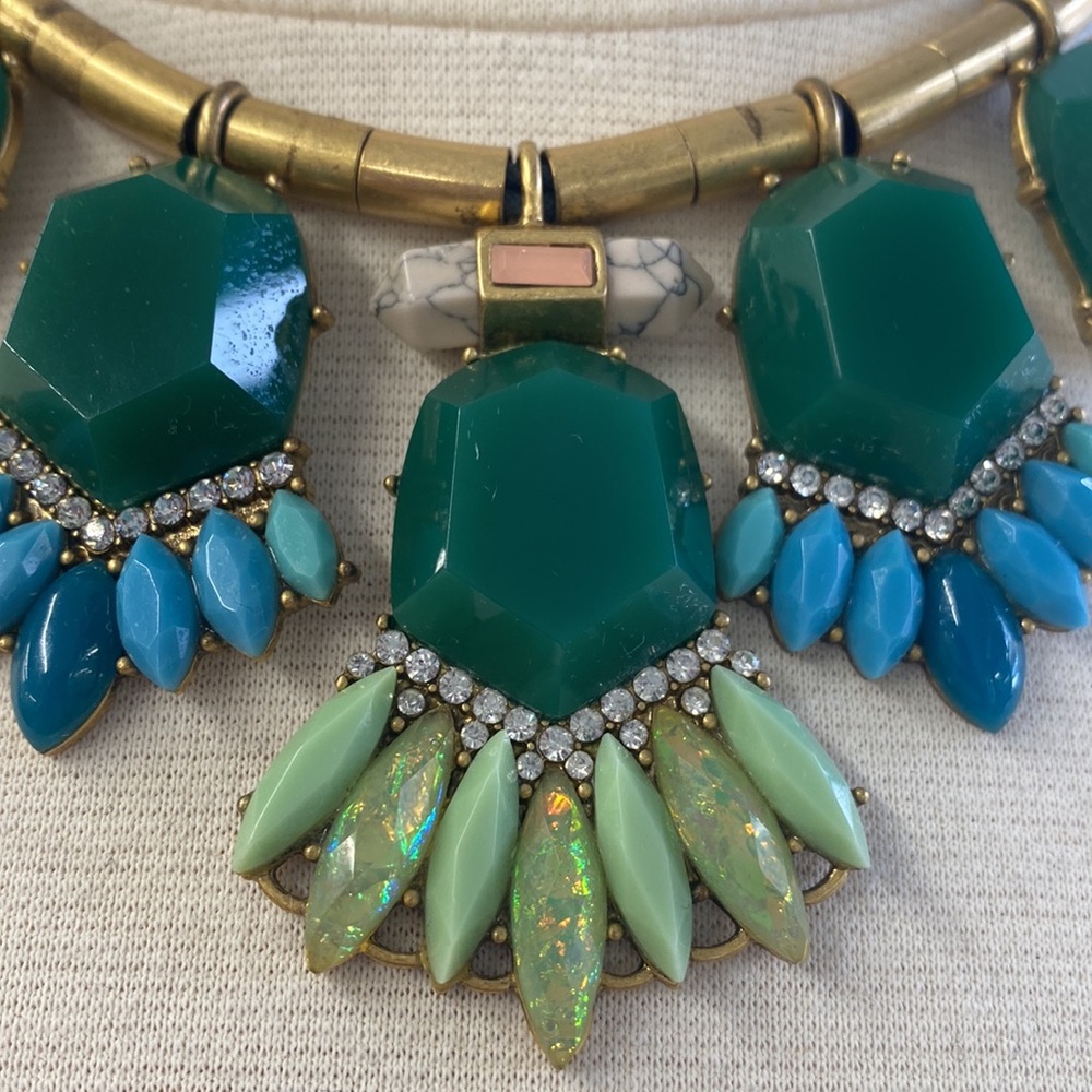 J. Crew Multicolor Statement Chunky Collar Neckla… - image 3